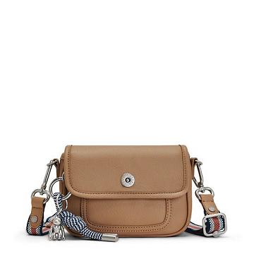 Kipling Inaki Small Crossbody Bags Soft Almond PB | AU 1176KO